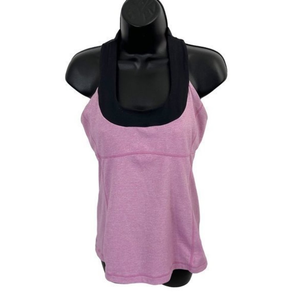 Lululemon Athletica Pink and Black Tank Top